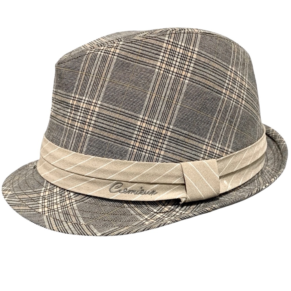 Cremieux Collection Plaid Fedora Hat Size L/XL